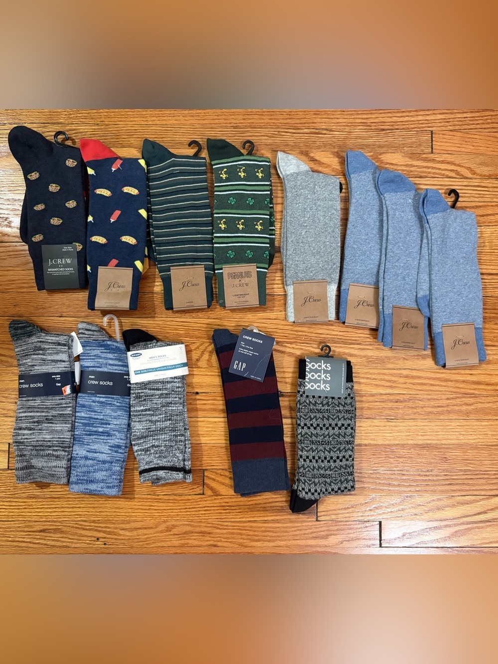 LOT of 13 NWT Mens Dress Socks (JCrew, JCrew Factory, Gap, Old Navy)